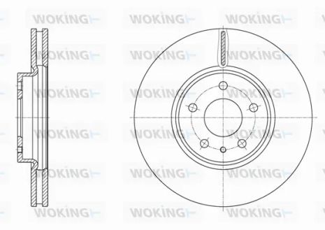 Диск тормозной FORD MONDEO, WOKING (D6160510)