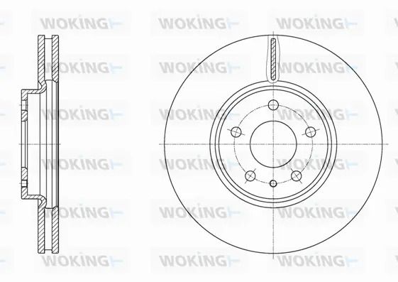 Диск гальмівний FORD MONDEO, WOKING (D6160510) Диск гальмівний FORD MONDEO, WOKING (D6160510)