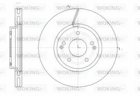 Диск тормозной SSANGYONG ACTYON, WOKING (D6166310) Диск тормозной SSANGYONG ACTYON, WOKING (D6166310)