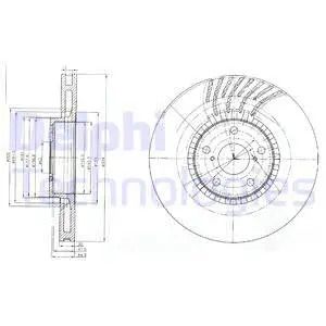 Диск тормозной TOYOTA MARK, LEXUS GS, DELPHI (BG9012) Диск тормозной TOYOTA MARK, LEXUS GS, DELPHI (BG9012)
