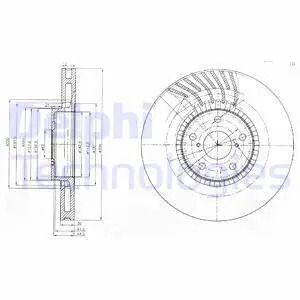Диск тормозной TOYOTA MARK, LEXUS GS, DELPHI (BG9011) Диск тормозной TOYOTA MARK, LEXUS GS, DELPHI (BG9011)
