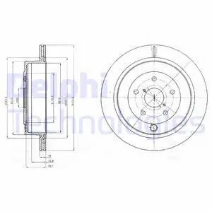 Диск тормозной SUBARU TRIBECA, DELPHI (BG4267) Диск тормозной SUBARU TRIBECA, DELPHI (BG4267)