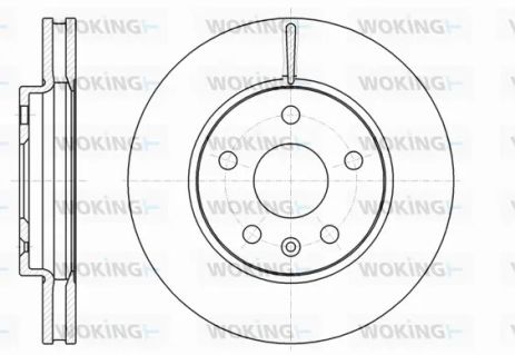 Диск тормозной SAAB 9-5, CHEVROLET MALIBU, WOKING (D6128510) Диск тормозной SAAB 9-5, CHEVROLET MALIBU, WOKING (D6128510)