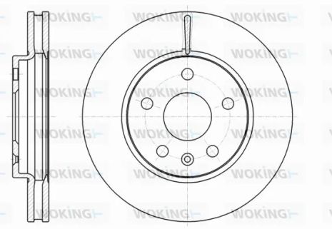 Диск тормозной SAAB 9-5, CHEVROLET MALIBU, WOKING (D6128510)