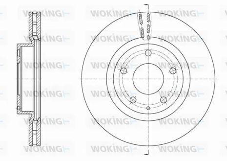 Диск тормозной MAZDA CX-3, WOKING (D6157410)