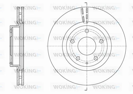 Диск гальмівний MAZDA CX-3, WOKING (D6157410) Диск гальмівний MAZDA CX-3, WOKING (D6157410)