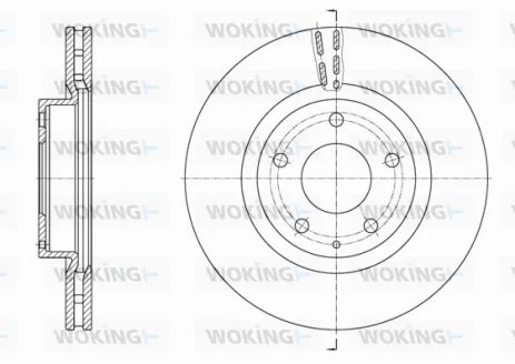 Диск тормозной MAZDA CX-3, WOKING (D6157410) Диск тормозной MAZDA CX-3, WOKING (D6157410)