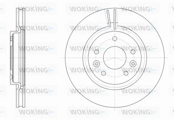 Диск тормозной RENAULT KADJAR, NISSAN X-TRAIL, WOKING (D6158110) Диск тормозной RENAULT KADJAR, NISSAN X-TRAIL, WOKING (D6158110)