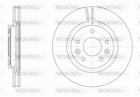 Диск тормозной RENAULT KADJAR, NISSAN X-TRAIL, WOKING (D6158110) Диск тормозной RENAULT KADJAR, NISSAN X-TRAIL, WOKING (D6158110)