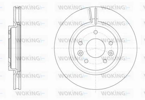 Диск тормозной RENAULT KADJAR, NISSAN X-TRAIL, WOKING (D6158110)