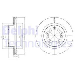 Диск тормозной TOYOTA LAND, LEXUS LX, DELPHI (BG9067)