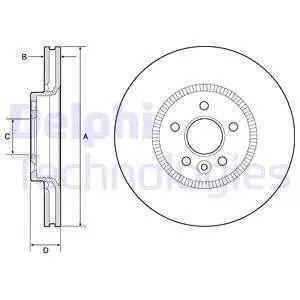Диск тормозной FORD MONDEO, DELPHI (BG9184C) Диск тормозной FORD MONDEO, DELPHI (BG9184C)