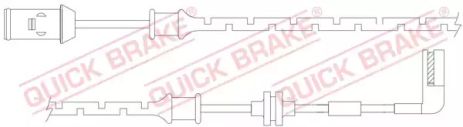 WS 0166 A QUICK BRAKE Датчик зносу гальмівних колодок (передніх) Opel Vectra B 95-03 (L=660mm) К-кт