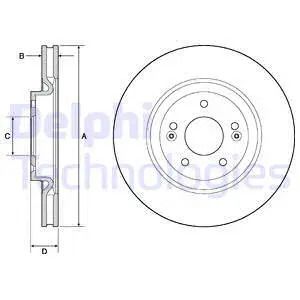 Диск тормозной HYUNDAI (BEIJING), KIA OPTIMA, DELPHI (BG4683C) Диск тормозной HYUNDAI (BEIJING), KIA OPTIMA, DELPHI (BG4683C)