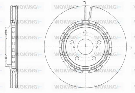 Диск тормозной TOYOTA (GAC), LEXUS NX, WOKING (D6154010)
