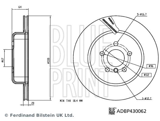 Диск тормозной TOYOTA SUPRA, BMW 4, BLUE PRINT (ADBP430062) Диск тормозной TOYOTA SUPRA, BMW 4, BLUE PRINT (ADBP430062)