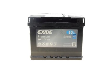 Стартерная аккумуляторная батарея, VAUXHALL ANTARA, ZASTAVA RIVAL, EXIDE (EA601)