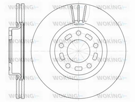 Диск тормозной MAZDA 3, WOKING (D667210) Диск тормозной MAZDA 3, WOKING (D667210)