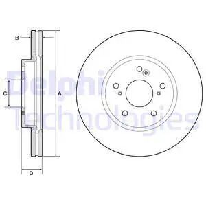 Диск тормозной HONDA ACCORD, DELPHI (BG4785C) Диск тормозной HONDA ACCORD, DELPHI (BG4785C)
