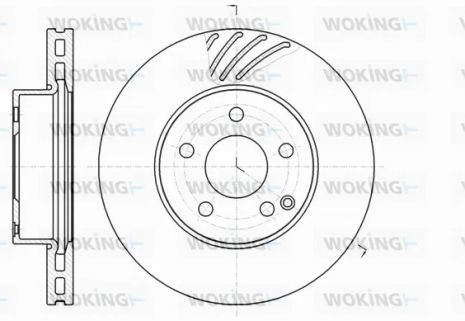 Диск тормозной MERCEDES-BENZ C-CLASS, WOKING (D6118410)