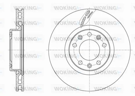 Диск тормозной OPEL COMBO, PEUGEOT 308, WOKING (D6158310)