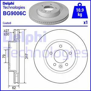 Диск тормозной LAND ROVER, DELPHI (BG9006C) Диск тормозной LAND ROVER, DELPHI (BG9006C)