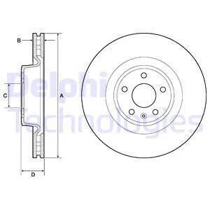 Диск тормозной AUDI A6, DELPHI (BG9173C) Диск тормозной AUDI A6, DELPHI (BG9173C)
