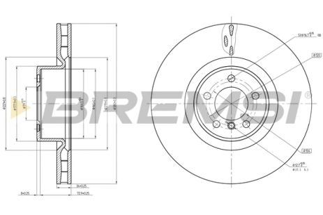 Диск тормозной LAND ROVER, BREMSI (CD8086V) Диск тормозной LAND ROVER, BREMSI (CD8086V)