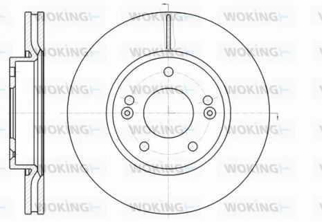 Диск тормозной JAC REFINE, KIA SOUL, WOKING (D6120810)