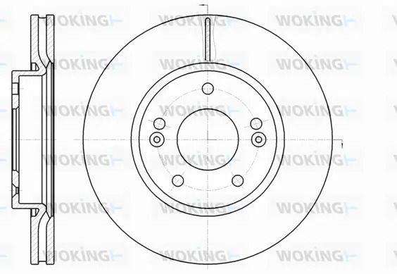 Диск тормозной JAC REFINE, KIA SOUL, WOKING (D6120810) Диск тормозной JAC REFINE, KIA SOUL, WOKING (D6120810)