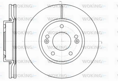 Диск тормозной JAC REFINE, KIA SOUL, WOKING (D6120810) Диск тормозной JAC REFINE, KIA SOUL, WOKING (D6120810)