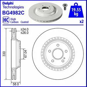 Диск тормозной MERCEDES-BENZ S-CLASS, DELPHI (BG4982C) Диск тормозной MERCEDES-BENZ S-CLASS, DELPHI (BG4982C)