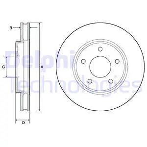 Диск тормозной NISSAN LEAF, DELPHI (BG4678C) Диск тормозной NISSAN LEAF, DELPHI (BG4678C)