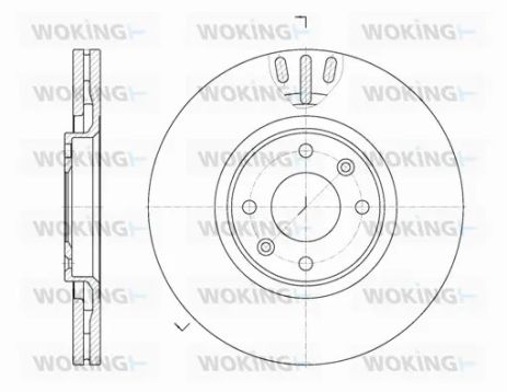 Диск тормозной DS (CAPSA), PEUGEOT 207, WOKING (D665710) Диск тормозной DS (CAPSA), PEUGEOT 207, WOKING (D665710)