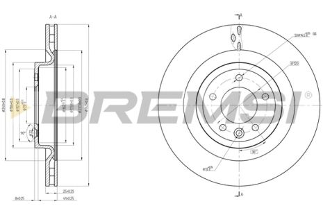 Диск тормозной LAND ROVER, BREMSI (CD8434V) Диск тормозной LAND ROVER, BREMSI (CD8434V)