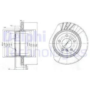 Диск тормозной BMW X3, DELPHI (BG3943) Диск тормозной BMW X3, DELPHI (BG3943)