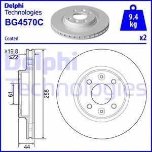 Диск тормозной RENAULT LOGAN, SMART FORTWO, DELPHI (BG4570C) Диск тормозной RENAULT LOGAN, SMART FORTWO, DELPHI (BG4570C)