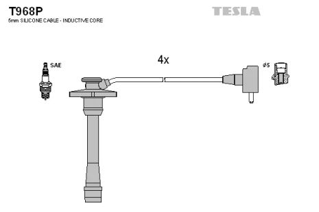 Комплект проводов зажигания, TOYOTA COROLLA, TESLA (T968P)