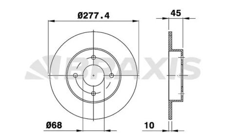 Диск тормозной BRAXIS (AE0420)