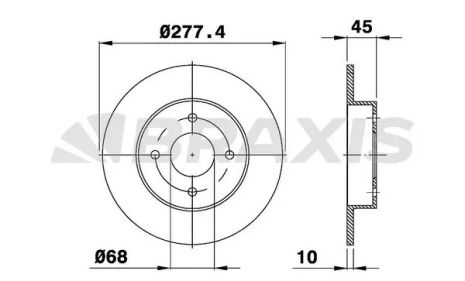 Диск тормозной BRAXIS (AE0420)