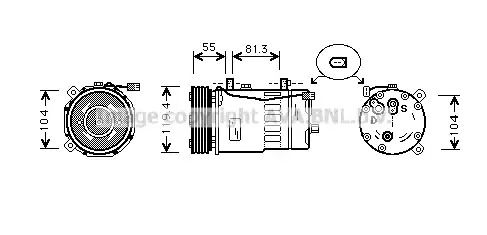 Компрессор, кондиционер AIAK003 VW SKODA Компрессор, кондиционер AIAK003 VW SKODA