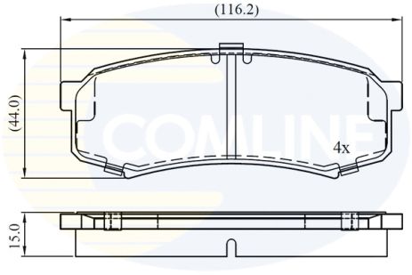 Комплект тормозных колодок, дисковый тормоз, MITSUBISHI PAJERO, LEXUS лк, COMLINE (CBP0404) Комплект тормозных колодок, дисковый тормоз, MITSUBISHI PAJERO, LEXUS лк, COMLINE (CBP0404)