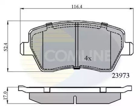 CBP0984 Comline - Гальмівні колодки до дисків CBP0984 Comline - Гальмівні колодки до дисків