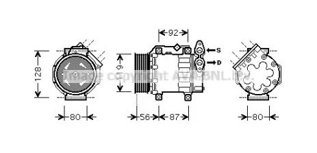 Компрессор, кондиционер FDAK431 VOLVO MAZDA Компрессор, кондиционер FDAK431 VOLVO MAZDA