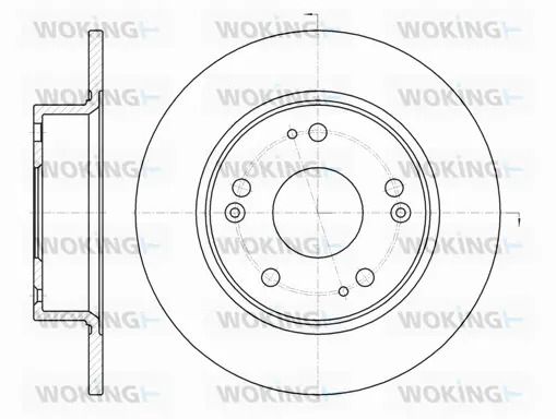 Диск тормозной HONDA ACCORD, WOKING (D698400) Диск тормозной HONDA ACCORD, WOKING (D698400)