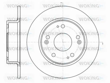 Диск тормозной HONDA ACCORD, WOKING (D698400) Диск тормозной HONDA ACCORD, WOKING (D698400)
