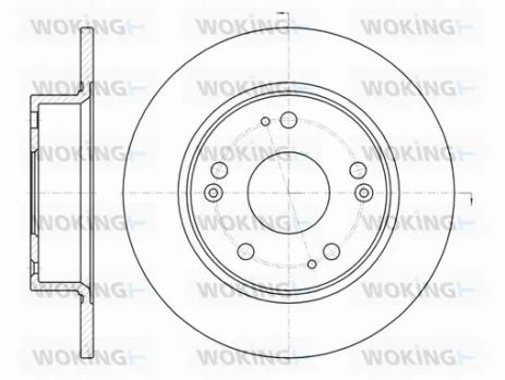Диск тормозной HONDA ACCORD, WOKING (D698400) Диск тормозной HONDA ACCORD, WOKING (D698400)