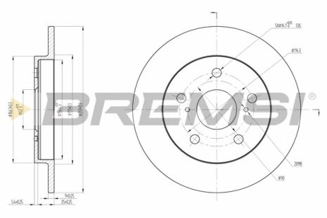 Диск тормозной OPEL INSIGNIA, TOYOTA AURIS, BREMSI (CD7788S)