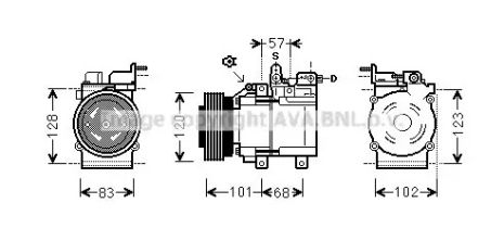 Компрессор, кондиционер HYAK123 HYUNDAI