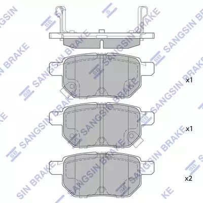 Колодки гальмівні TOYOTA PRIUS, Hi-Q SP2094 Колодки гальмівні TOYOTA PRIUS, Hi-Q SP2094